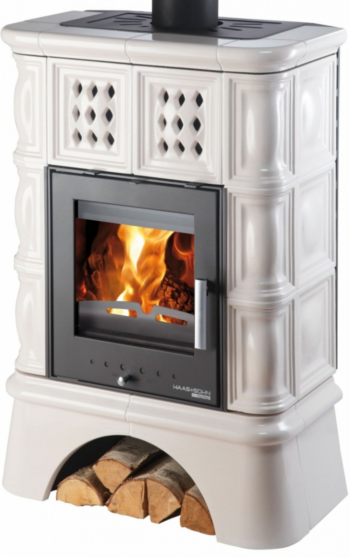 Fotografie kachlových krbových kamen s výměníkem Treviso mini