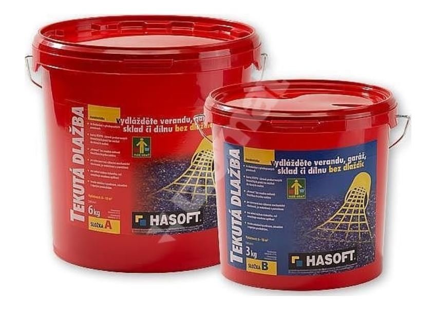 Fotografie tekuté dlažby značky Hasoft 9kg dvousl. 6+3kg
