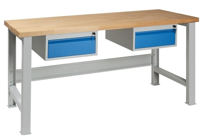 Fotografie pracovních stolů PROFI + 2x kontejner Z1 170 x 84 x 70 cm