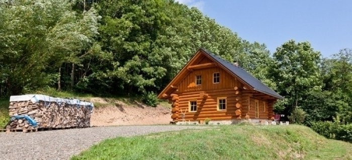 Srub v podhůří Jeseníků