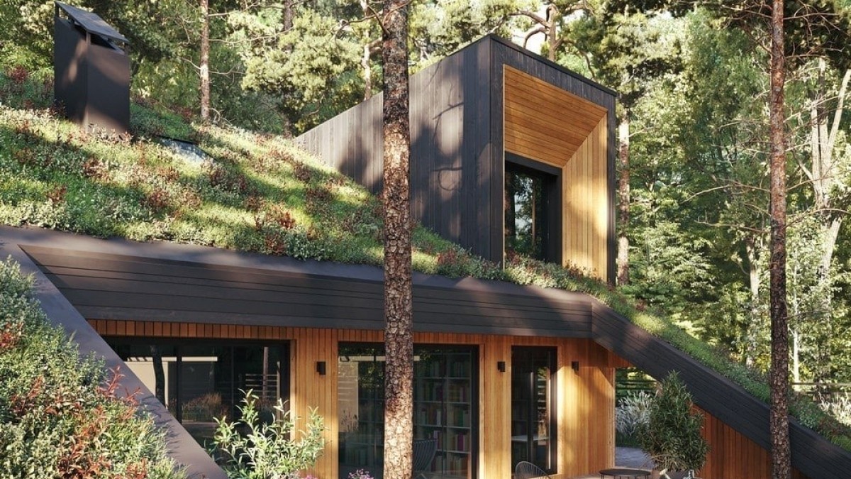 Dům s trávovou střechou je nejen krásný, ale i ekologický