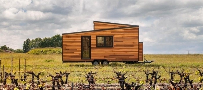 Jeden z tiny house, který si majitel postavil svépomocí