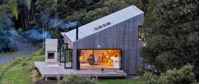 Dům ve stylu tradičních horských útočišt stojí na Novém Zélandu