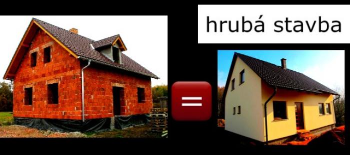 Hrubá stavba dřevostavby a zděného domu