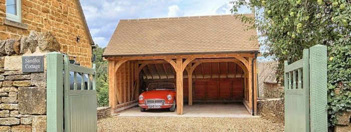 Dřevěná garáž na auta
