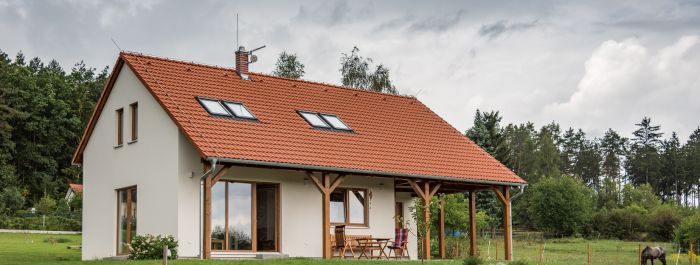 Moderní dřevostavba jako chalupa