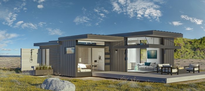 Prefabrikovaný domek nahradil spálený dům během pár týdnů