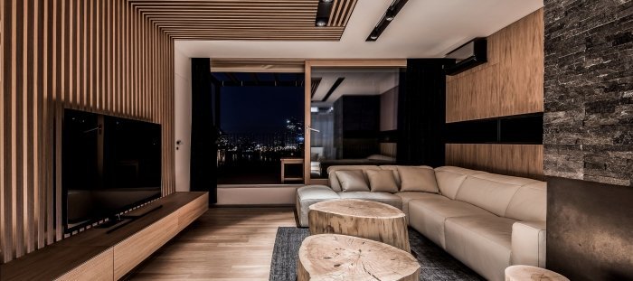 Mezonet inspirovaný přírodou s prvky wellness