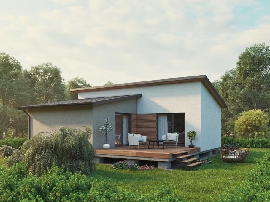 Modulová dřevostavba pro tříčlennou rodinu