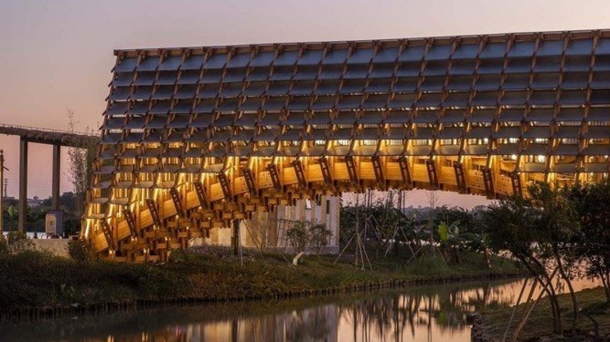 Dřevěný most v Číně