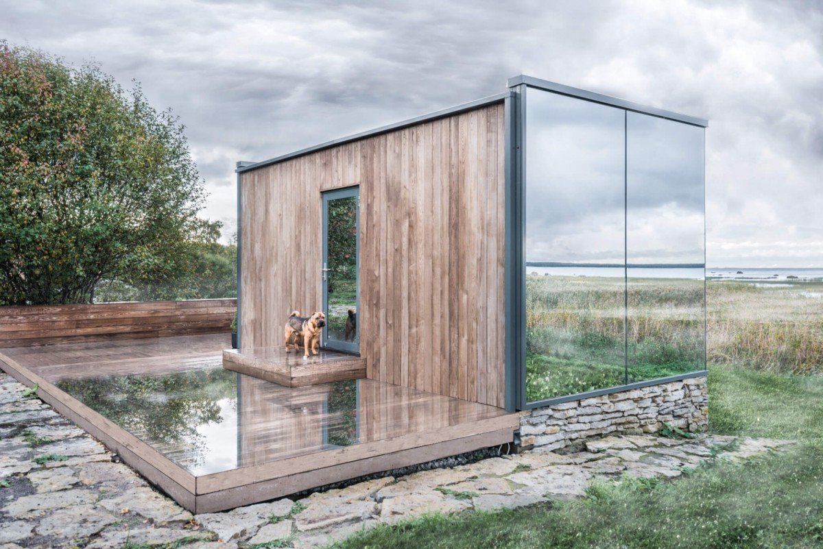 zrcadlový tiny house