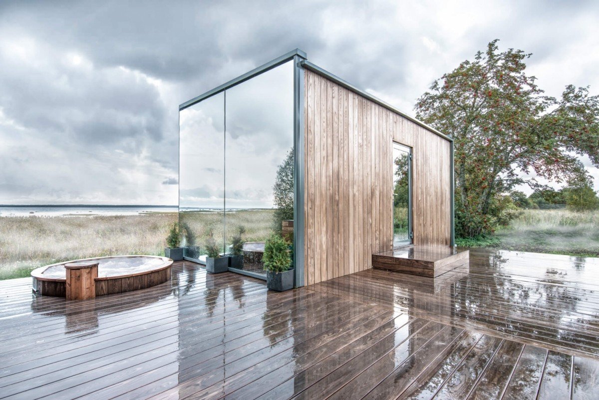 zrcadlový tiny house