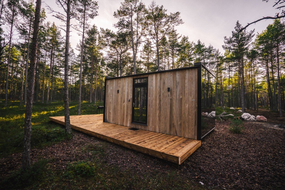 zrcadlový tiny house