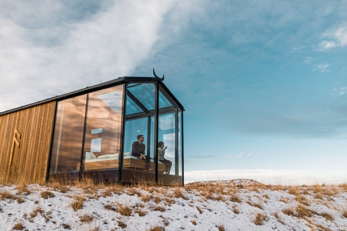 zrcadlový tiny house