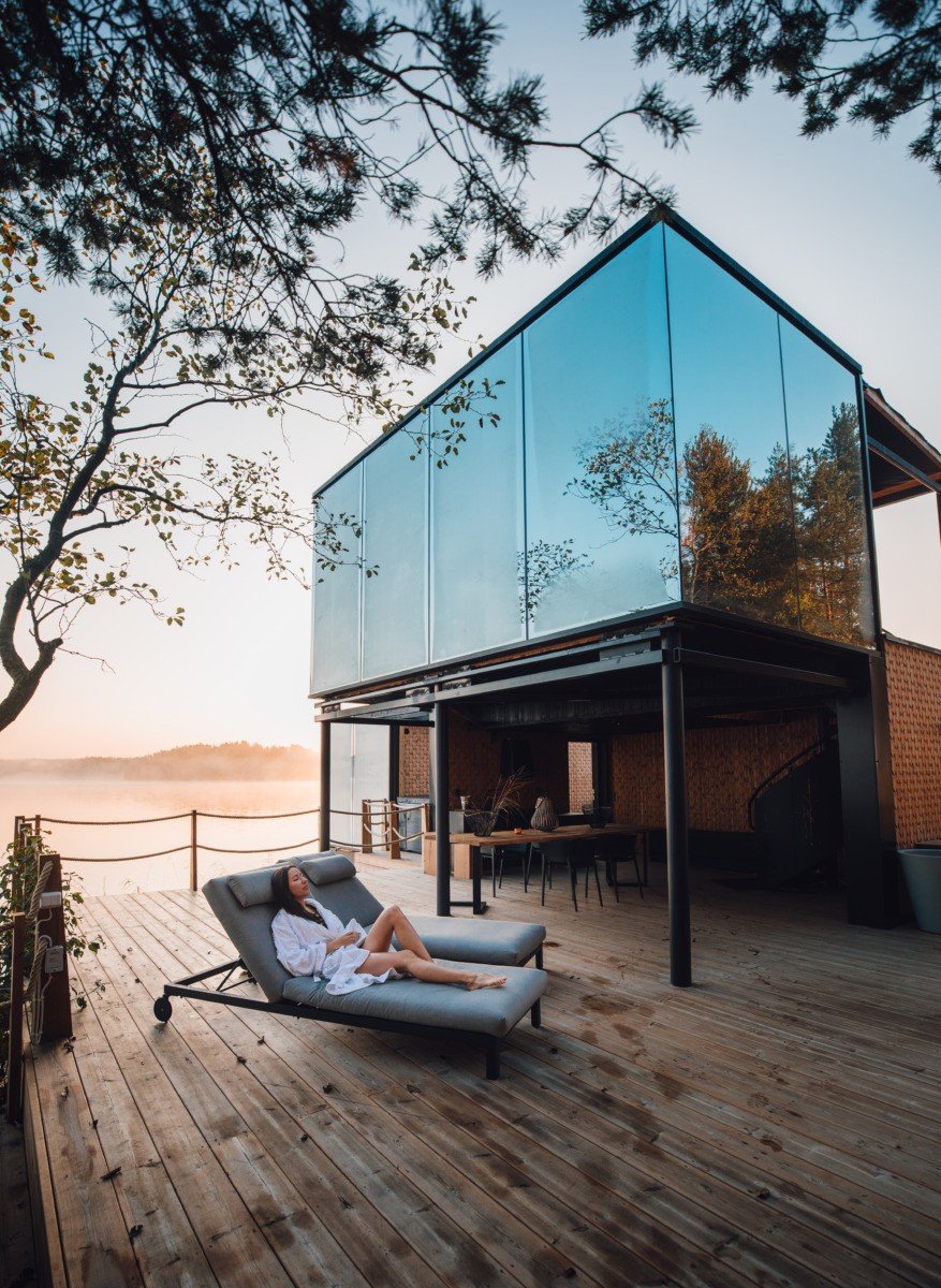 zrcadlový tiny house