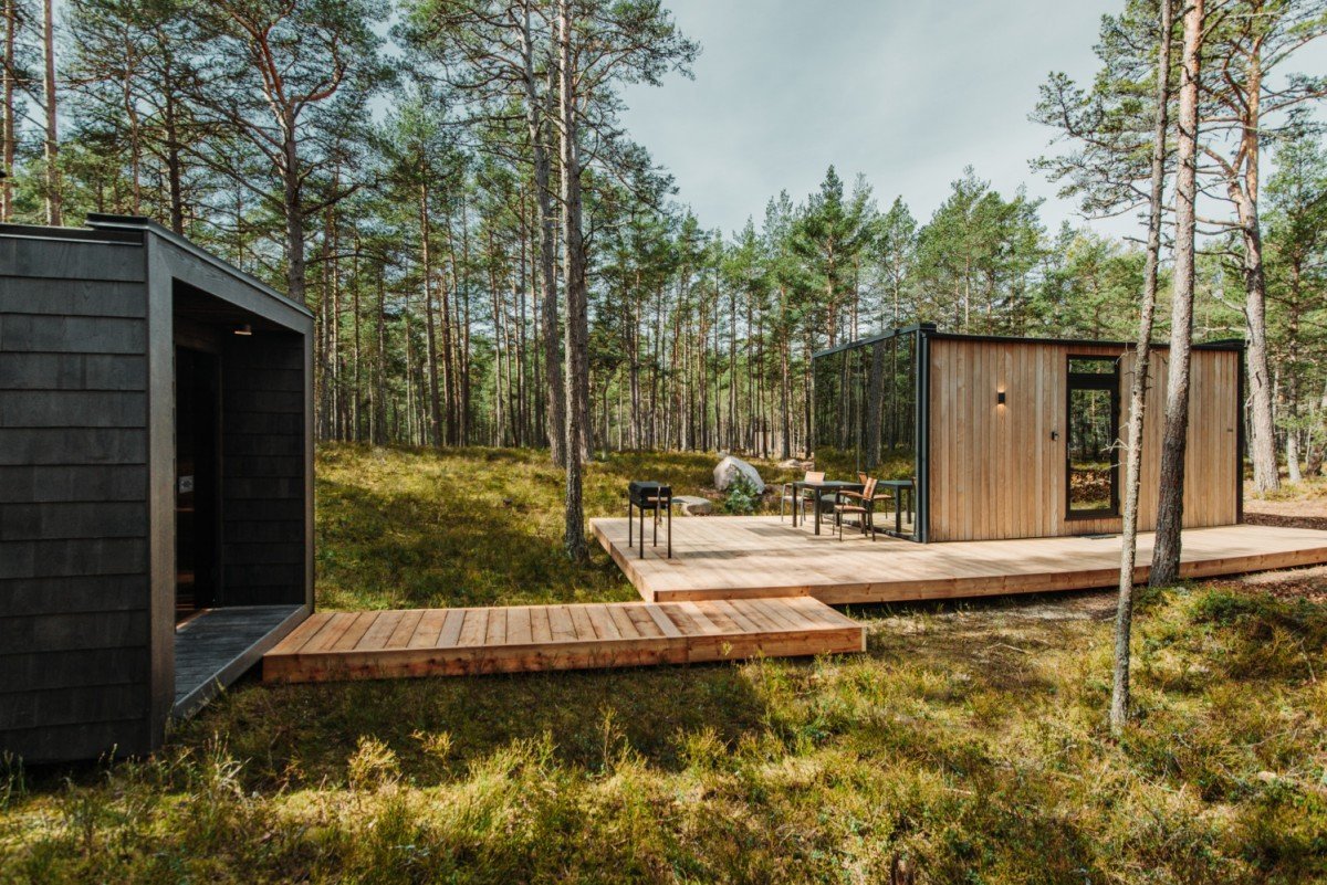zrcadlový tiny house