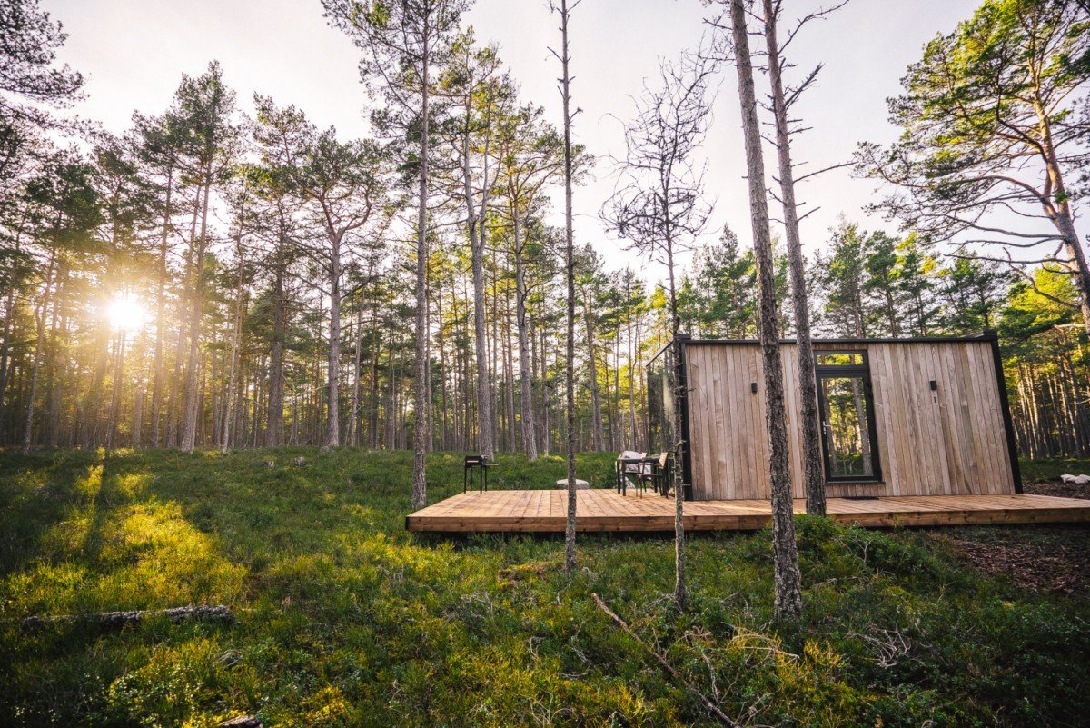 zrcadlový tiny house