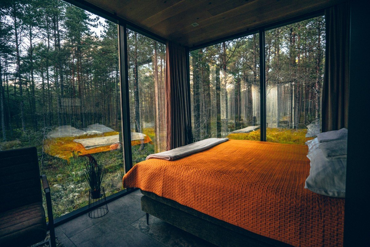 zrcadlový tiny house