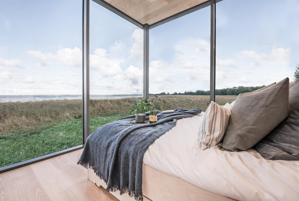 zrcadlový tiny house