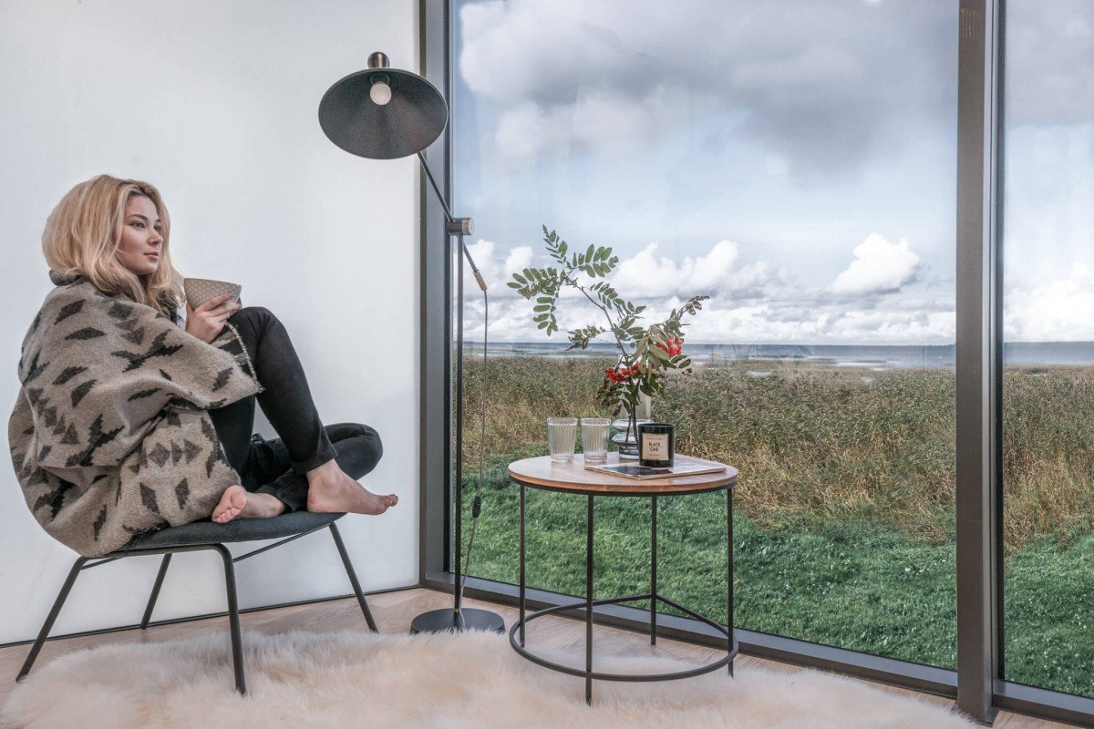 zrcadlový tiny house