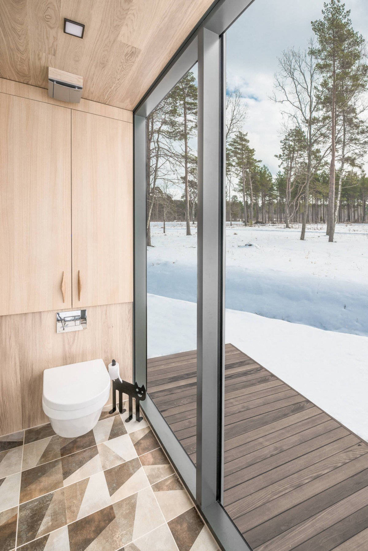 zrcadlový tiny house