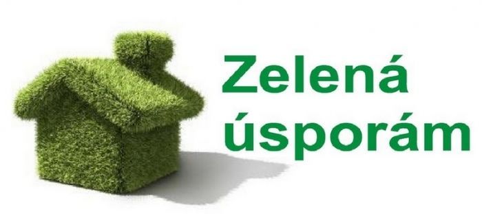 Dům a nápis zelená úsporám