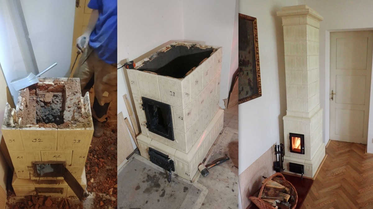 Kompletní rekonstrukce tahovek v prvorepublikové vile. Topily nepřetržitě 100 let