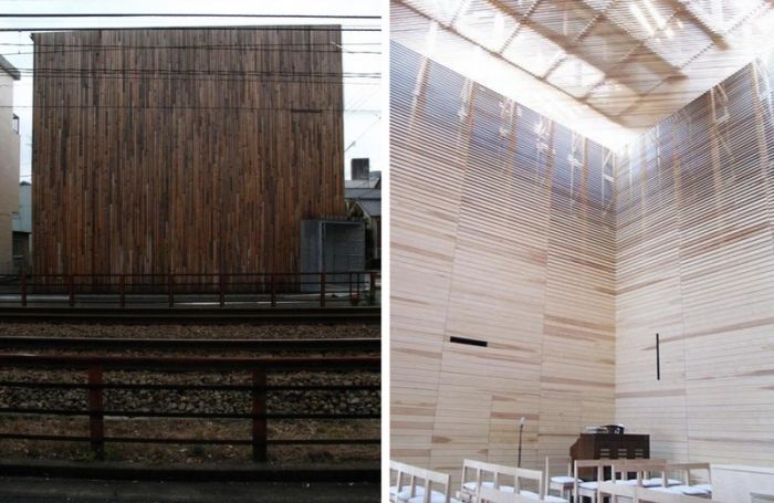 Dřevěný kostel v Japonsku
