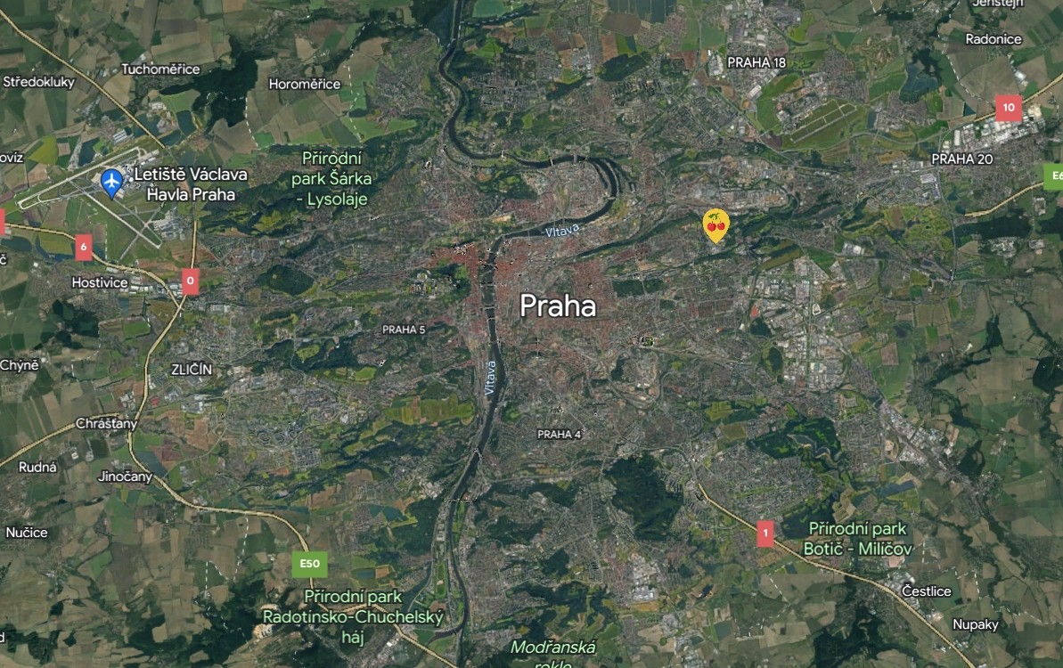 Samosběr třešní Praha