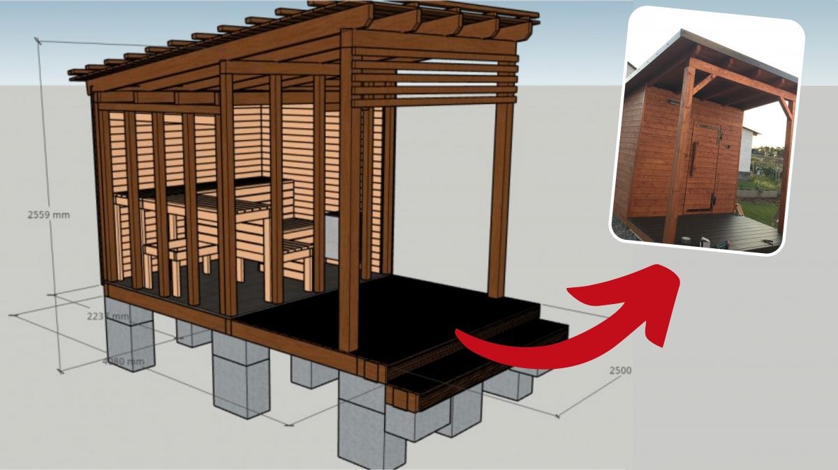 Venkovní sauna svépomocí