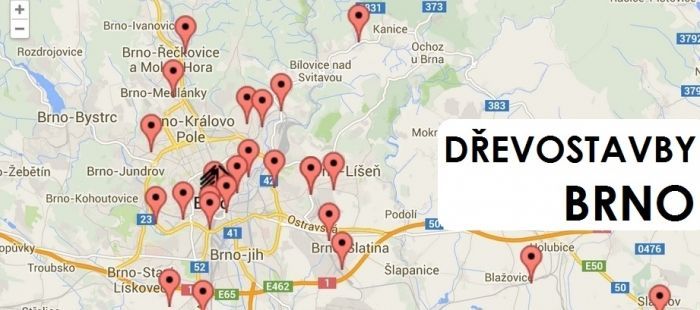 Dřevostavby Brno mapa