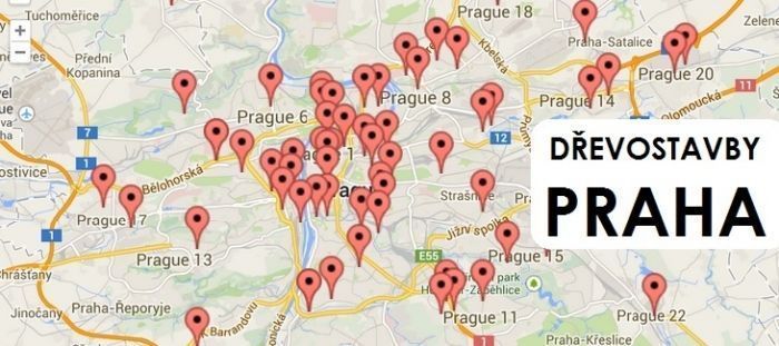 Dřevostavba Praha mapa
