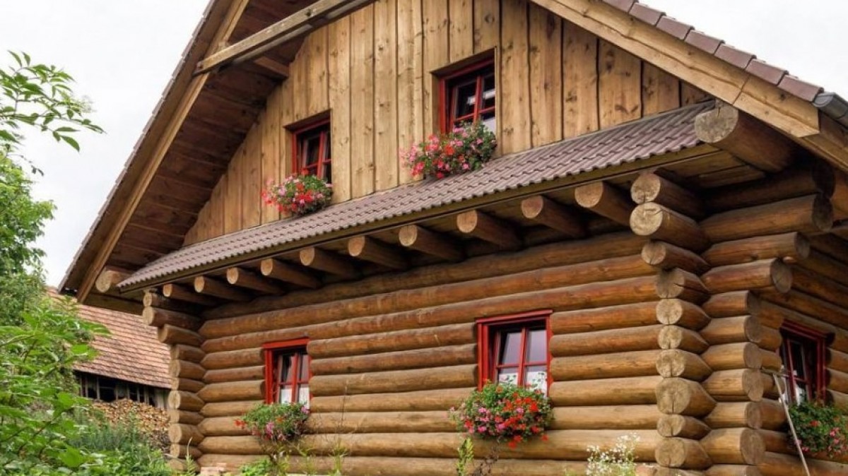 Srub na české vesnici