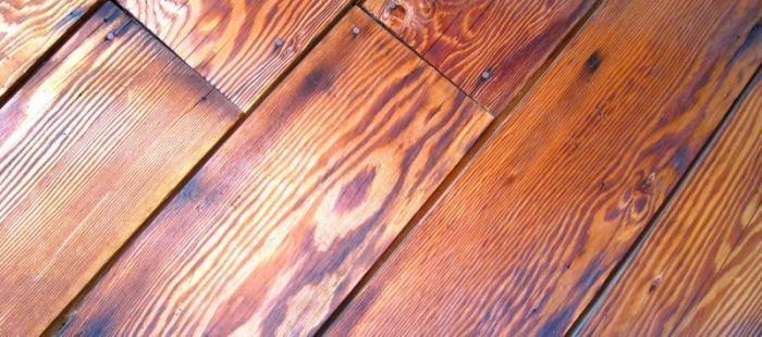 Detail dřevěné podlahy