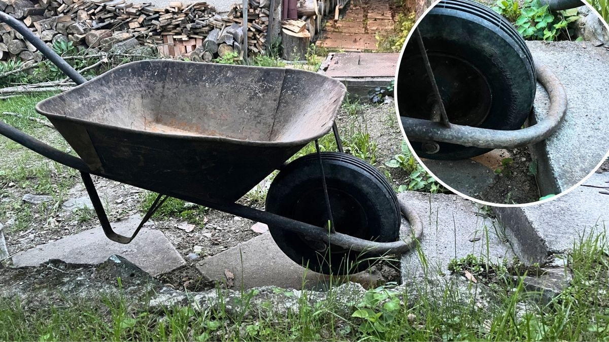 Zahradní vozík a kolečko
