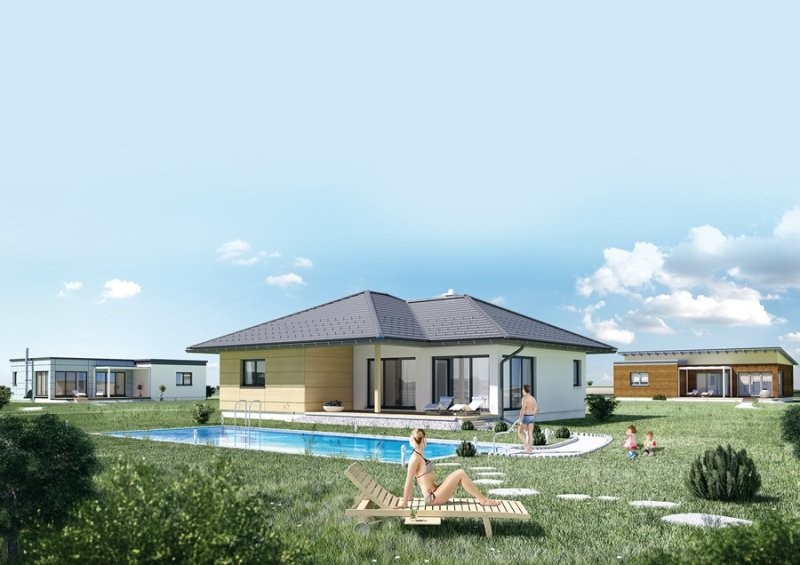 Bungalov do L s krytou terasou
