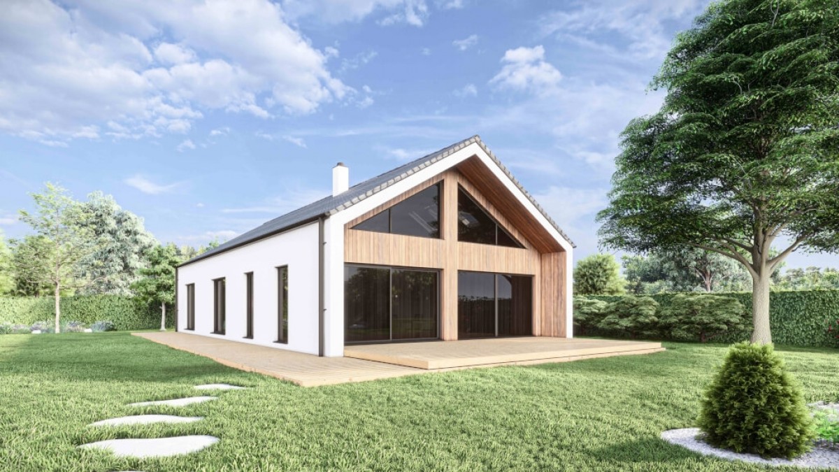 Bungalov 4kk s otevřeným krovem