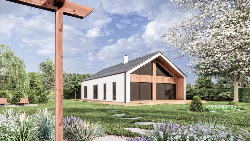 Bungalov 4kk s otevřeným krovem