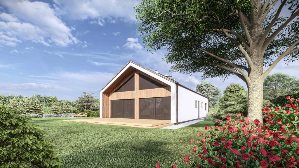 Bungalov 4kk s otevřeným krovem