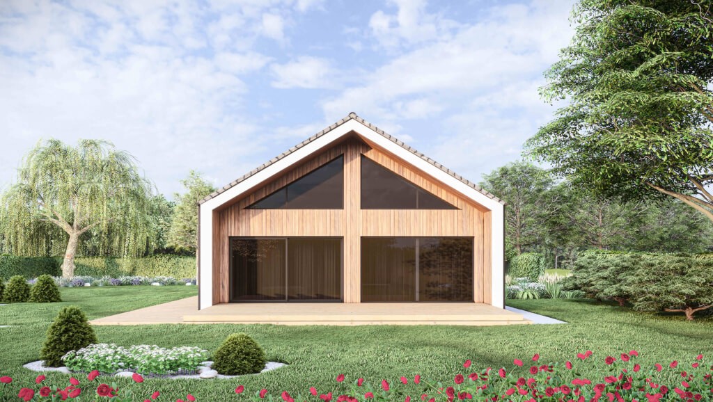 Bungalov 4kk s otevřeným krovem