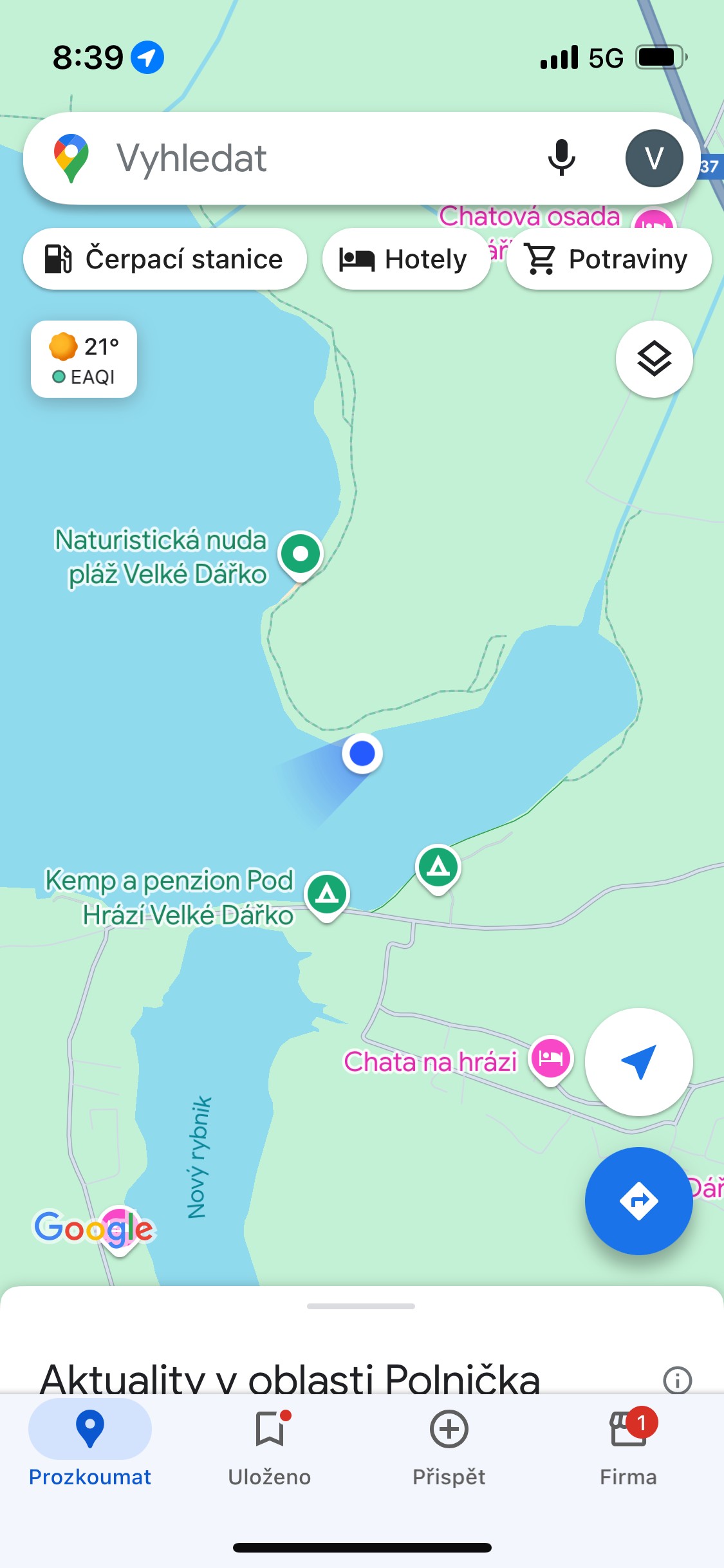 Koupání Vysočina