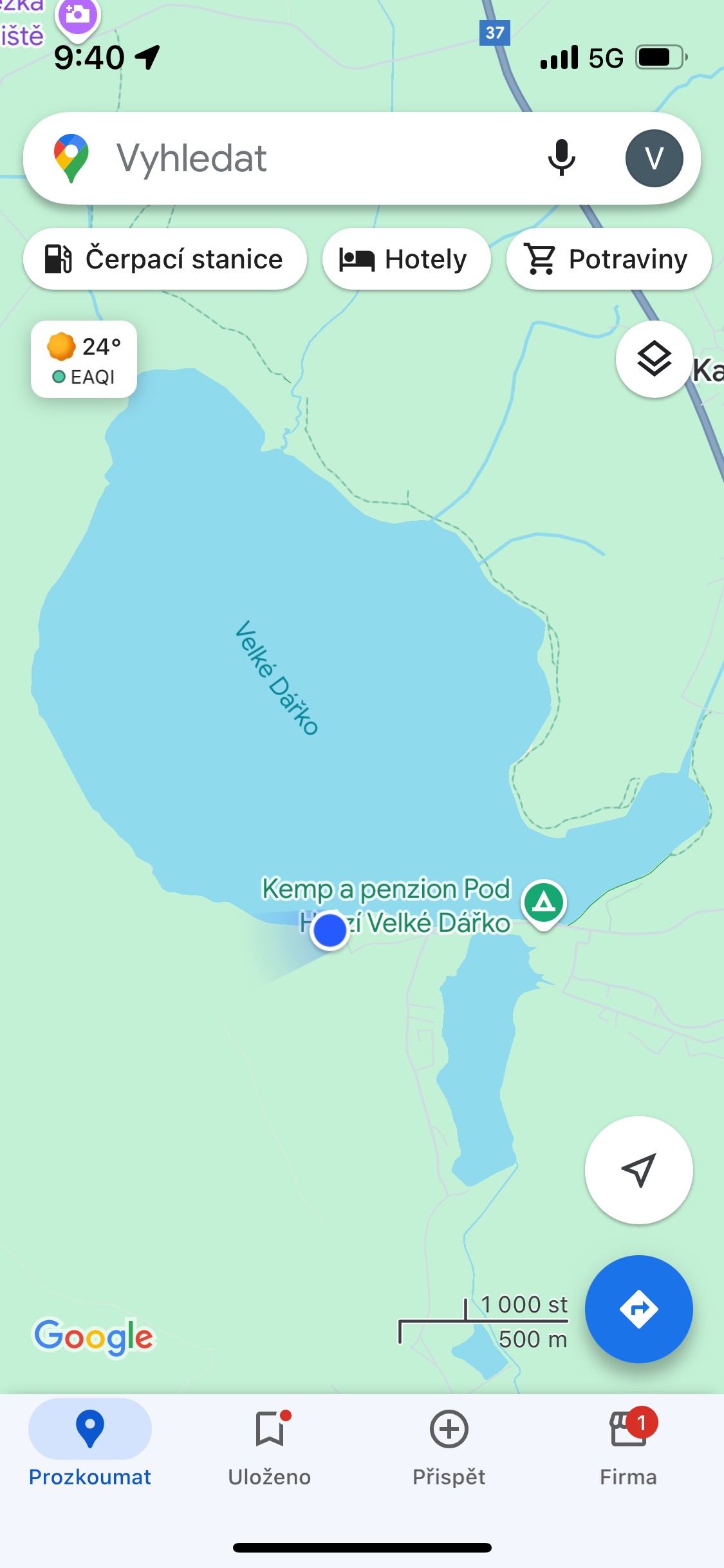 Koupání Vysočina