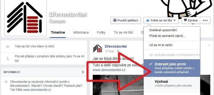 dřevostavby facebook