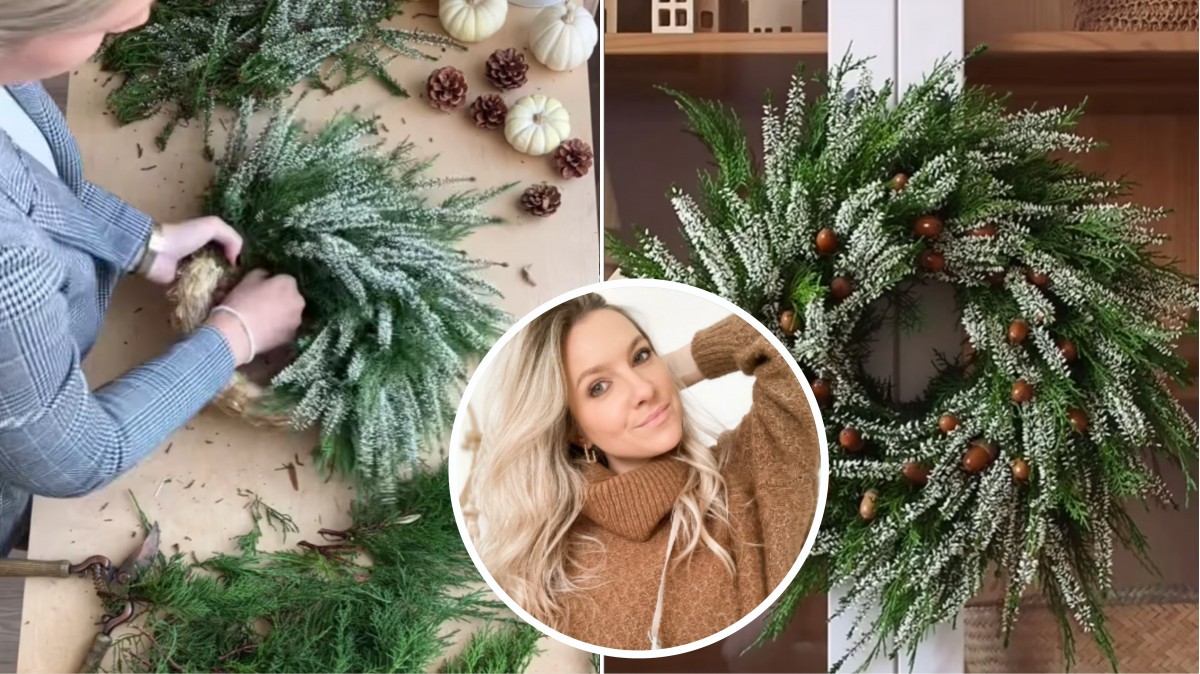 Vánoční věnec na dveře