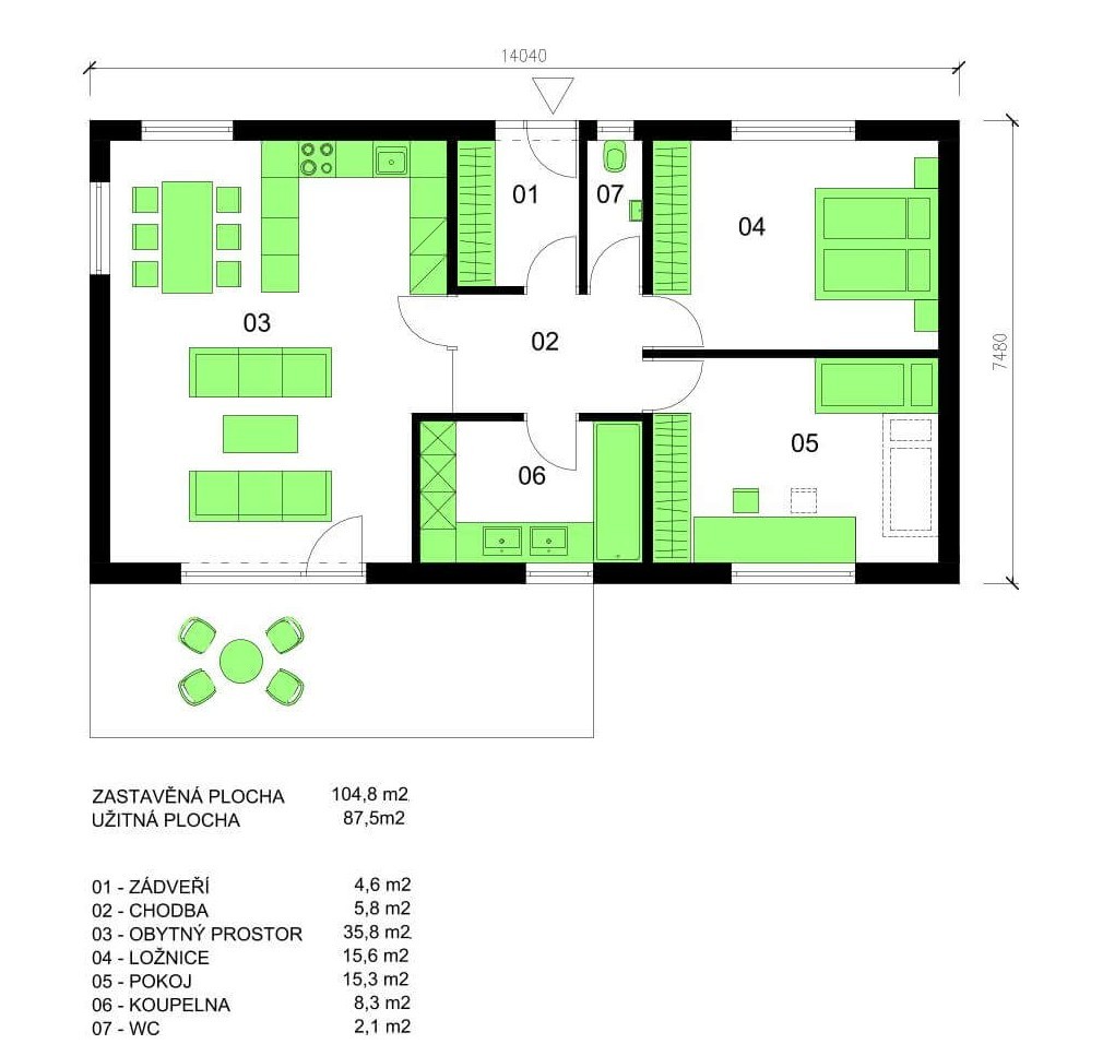 Bungalov 3kk