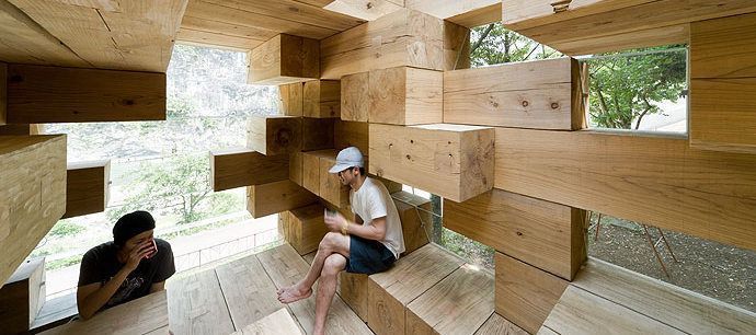 final wooden house by Sou Fujimoto