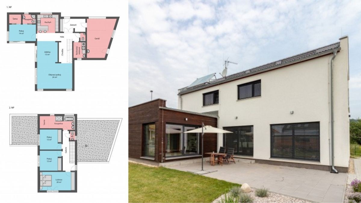 Dřevostavba s promyšlenou dispozicí