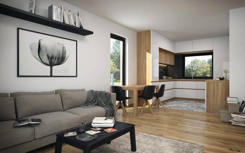 Moderní bungalov do obdélníku