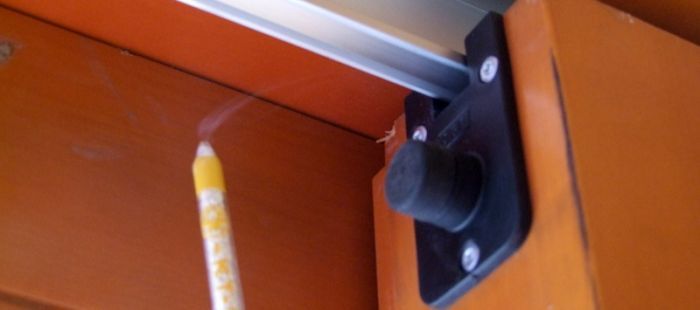 terasové okno při blower door testu