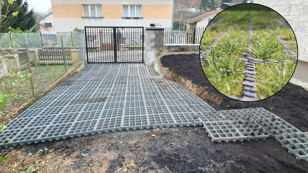 „Zámkovou dlažbu jsem nahradil zatravňovacími rošty,“ říká Ondřej
